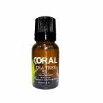 CORAL Tea Tree Essential Oil For Stress Relief Aroma Therapy Hair Skin And Sleep 15Ml