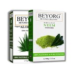 BEYORG Paraben Free Aloe Vera Leaf and Neem Powder for Anti Acne and Ageing - 200 g