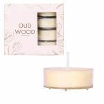Parkash Candles Scented Soy Wax Tealights Set of 16 (Oud Wood)
