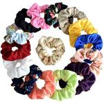 Trendy Club Women and Girls Multicolor Hair Bands Velvet (Pack of 12)