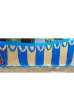 Ayushkacrafts Blue and White Sidewall Decorative Cloth Tent for Outdoor Decoration