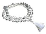 Feel Touch Mart Clear Sphatik Mala Rosary Quartz Bead with Lab Certified