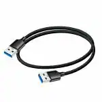 Storite 40CM USB 3.0 Male to Male Cable for Hard Drive Enclosures, Laptop Cooling Pad, DVD Players,Black -1 Pack
