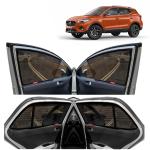 Kingsway Car Magnetic Sun Shades Curtains for Morris Garages (MG) Astor, Model Year : 2021 Onwards, Half Cut in Front Window, Color : Black, Cotton Mesh, Complete Set of 4 Piece