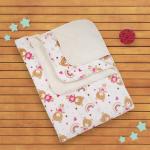 Baby Moo Rainbow Teddy White Double Sided Fur Blanket