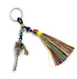 Astroghar Multicolor Tibetan Nepalese Auspicious Buddhist Prayer Wheel Key Chain (Pack Of 2)
