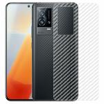 Kite Digital Vivo Iqoo 9 Back Screen Protective Film Carbon Fiber Skin Transparent Screen Guard Sticker (Pack of 4)