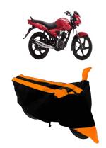 SHIVRAT Semi Waterpoof & UV Protection TVS Jive Bike Scooter Cover Dustproof Fabric (Orange)