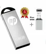 NP 128 GB Pen Drive USB 3.0 Flash Drive with 1 Type C, OTG Adapter Free (Silver)