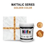 Hiifix Heavy Epoxy Grout for Tiles Gap Filling and Waterproofing for Home Use, Tile Grout and Sealant for Tiles Mettalic Series- Golden 5kg