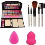 Sah&Shi 6155Makeup Kit , Makeup Brush, Blender Puff Combo (Set Of 8)