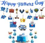 Festiko Happy Father's Day Combo (Set of 39 Pcs), Fathers day Decoration Items