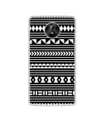 Casotec Black Pattern DesignPrinted Silicon Soft TPU Back Case Cover for Micromax Canvas Mega 2 Q426