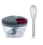 FIRST FRONT Vegetables Plastic Dori Chopper With Stainless Steel Tea Strainer and (Multicolour, Pack of 2)