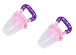 Manan Shopee Kids Pink Silicone Baby Food Fruit Teething Feeder (Pack Of 2)
