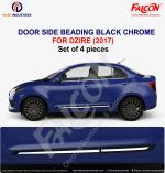 FALCON CAR DOOR SIDE BEADING IN BLACK & SILVER CHROME FOR SWIFT DZIRE 2017-2019