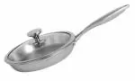 Nirlon Platinum Tri-ply Stainless Steel Frying Pan 22 cm with Glass Lid