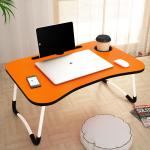 Story@Home Multipurpose Orange Foldable Adjustable Portable Wooden Laptop Table 60 X 30 X 40 cm