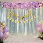 Party Propz Purple Foil, Latex, Paper Purple Theme Decor Items Set (Set Of 81)