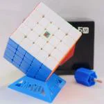 Kiditos MoYu MFJS MEILONG 5M 5x5 Cube (Magnetic) Stickerless, 5x5x5 M Speed Cube Incomplete