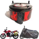 BIKEBLAZER Gun Metal Black TVS Apache RTR 160, Zeppelin R and 200 Fi E10 Nylon Semi Automatic Bike Body Cover