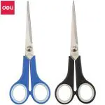 Deli E6003 Scissors, Sharp Steel Blades, Blue & Black Body, Pack of 2