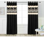 Tanyugg Printed Black Velvet Door Curtain 7x4 ft (Design Richi Crystal)