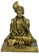 Kalarambh Brass Bal kanth / sahajanand Swami Idol Murti Statue for Home Pooja puja Mandir Decor Collectible Handicraft Small Art, Yellow, 5.8 x 4 x 8 Inch (L x W x H)