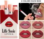 Glowy Cigarette Matte Velvet Little Smoke Lasting Lipstick (Red, Dark Red, Maroon, Carmine) Pack of 4