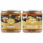 Dhampur Green Gur Masala Tea Mixes | Herbal Tea Khada & Masala Gur With Organic Jaggery, 250g Each Masala Chai Premix Gur Powder for Tea with Natural Indian Spices, Desi Cutting Chai