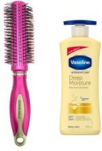 Bingeable Pink Saloon Hair Brush Intensive Care Deep Moisture Nourishing Body Lotion - 400 Ml (Set Of 2)