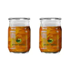 SAND DUNE Storage Glass Jar, Transparent | Barni, Masala, Spices, cereal, and flour(500ml,set 2)