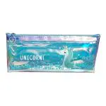 Parteet Multicolor Polyurethane Unicorn Water Glitter Pouch