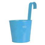 Trustbasket Teal Plain Round Railing Planters, Pots (1)