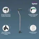 Tynor Walking Stick Tetra, Grey, Universal, 1 Unit