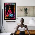 Surmul Multicolor Vinyl, Sunboard Medium Wall Decal Yoga Meditation Self Adhesive Sticker