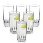 Treo by Milton Acme Cool Glass Tumbler Set of 6, 320 ml Each, Transparent | Dishwasher Safe | Serve Juices | Cold Drinks | Milkshake | Falooda | Water | Cocktails | Mixed Drinks