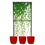 Invelligen Black Climbing Plants and Green Balcony Privacy Screen Trellis 5 ft
