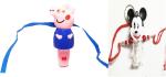 Kavim Kids RA 22399 Plastic (PVC) Rakhi Set (Pepa Pig and Mickey Kids LED Light and whistle rakhi)