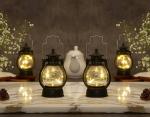 SATYAM KRAFT 4 Pcs Acrylic Antique LED Lamp Hurricane Wall Hanging Led String Light Holder for Wall Home, Lobby, Drawing Room, Living Room, Bedroom, Restaurant, Wall Decor 4 Piece (Design 3)