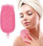 BARARIA Silicone Bath Foaming Sponge, Double Sided Rubbing Brush For Men/Women