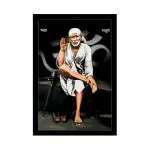 Dharvika Innovations Synthetic Saibaba Photo Frame Big Size, 14 X 20 Inch