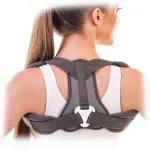 Fedora Empire Clavicle Brace Posture Corrector Men & Women Adjustable Back Straightener Barces Back / Lumbar Support (Grey)