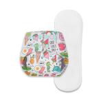 BASIC for Baby- Freesize Doodles Cloth Diapers for Day Time Use With Dry Feel Insert