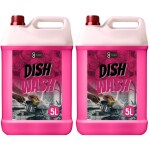 FLISKO Dishwash Liquid 10 Liter Pink Fast Cleaning & Antimicrobial Action With Long-Lasting Hygienic & Refreshing