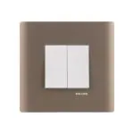 Kolors 12 Module, Modular Switch Plate with inner plate [Cover Plate] , (Cocoa Brown) [These modular plates are only compatible with KRAFT & KOSMIK Switches]