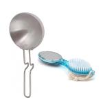 Urban Buy Aluminium Tadka Pan With Cleaning Pedicure Brush and Multicolour, Pack of 2
