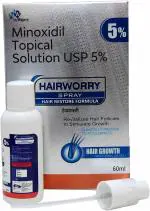Minoxidil Hairworry USP 5% Hair Loss Medicated Treatment Hair Oil 60ml...
