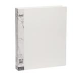 Eslee Ring Binder | Best for A4 Size Paper | 4D Shaped 25mm Rings | Front Pocket File | D Shaped Ring Clip | White - (EO64A44D25 White)
