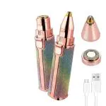 Painless 2 in 1 Womens Shaver for Pubic Hair Bikini Trimmer for Legs Underarms and Bikini Line